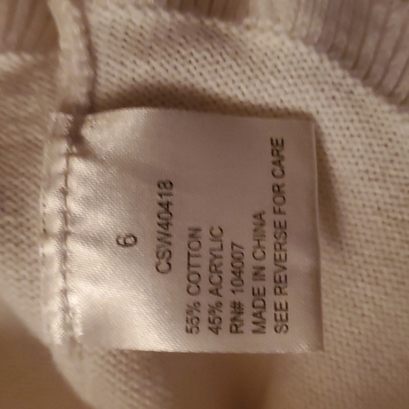 Girls white cropped long sleeve sweater - Picture 4 of 4